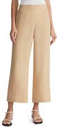Lafayette 148 New York Columbus Linen Wide Leg Crop Pants