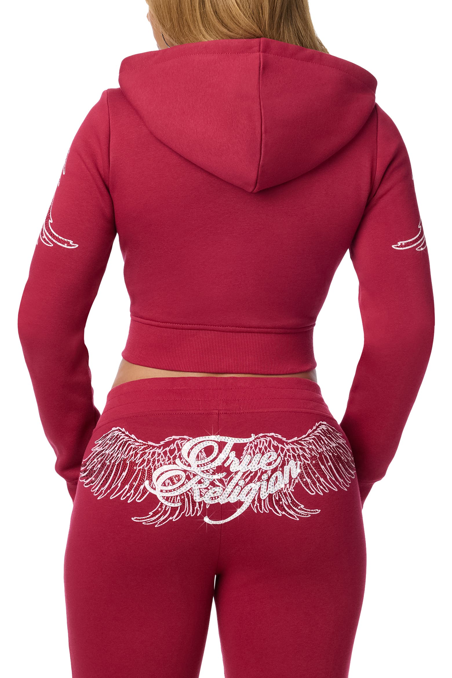 Mart Zip Code True Religion Crystal Wing Shrunken Full Zip Hoodie (Women) | Nordstrom
