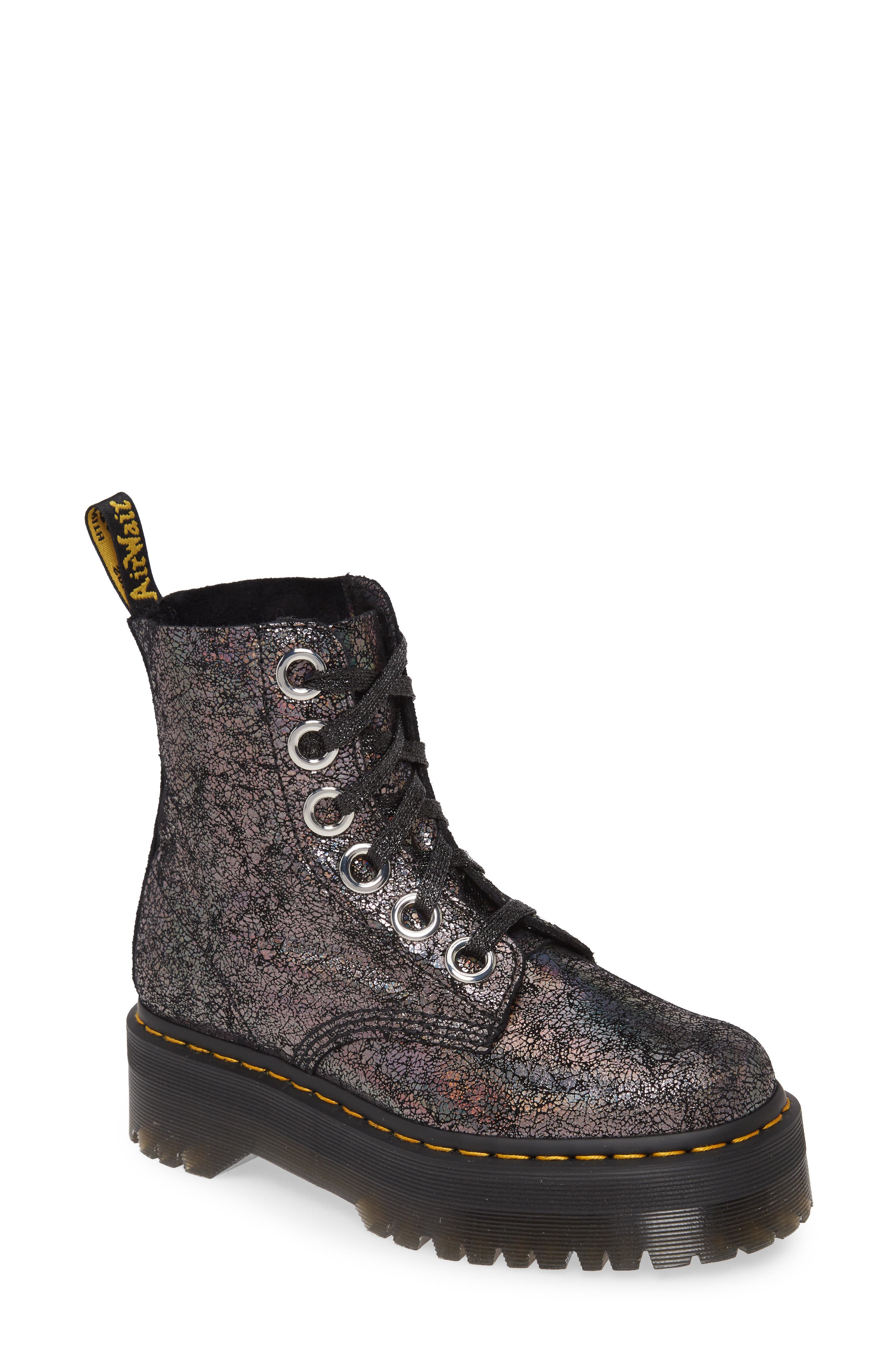 Molly Crackle Boot, Main, color, GUNMETAL IRIDESCENT CRACKLE