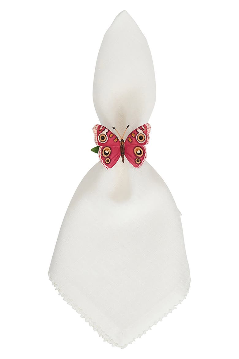 Meadow Walk Butterfly Set of 4 Napkin Rings, Alternate, color, MULTI