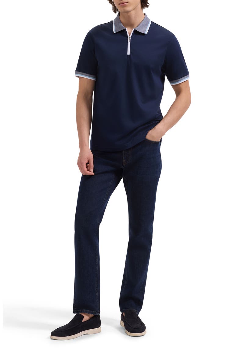 Quarter Zip Polo, Alternate, color, NAVY