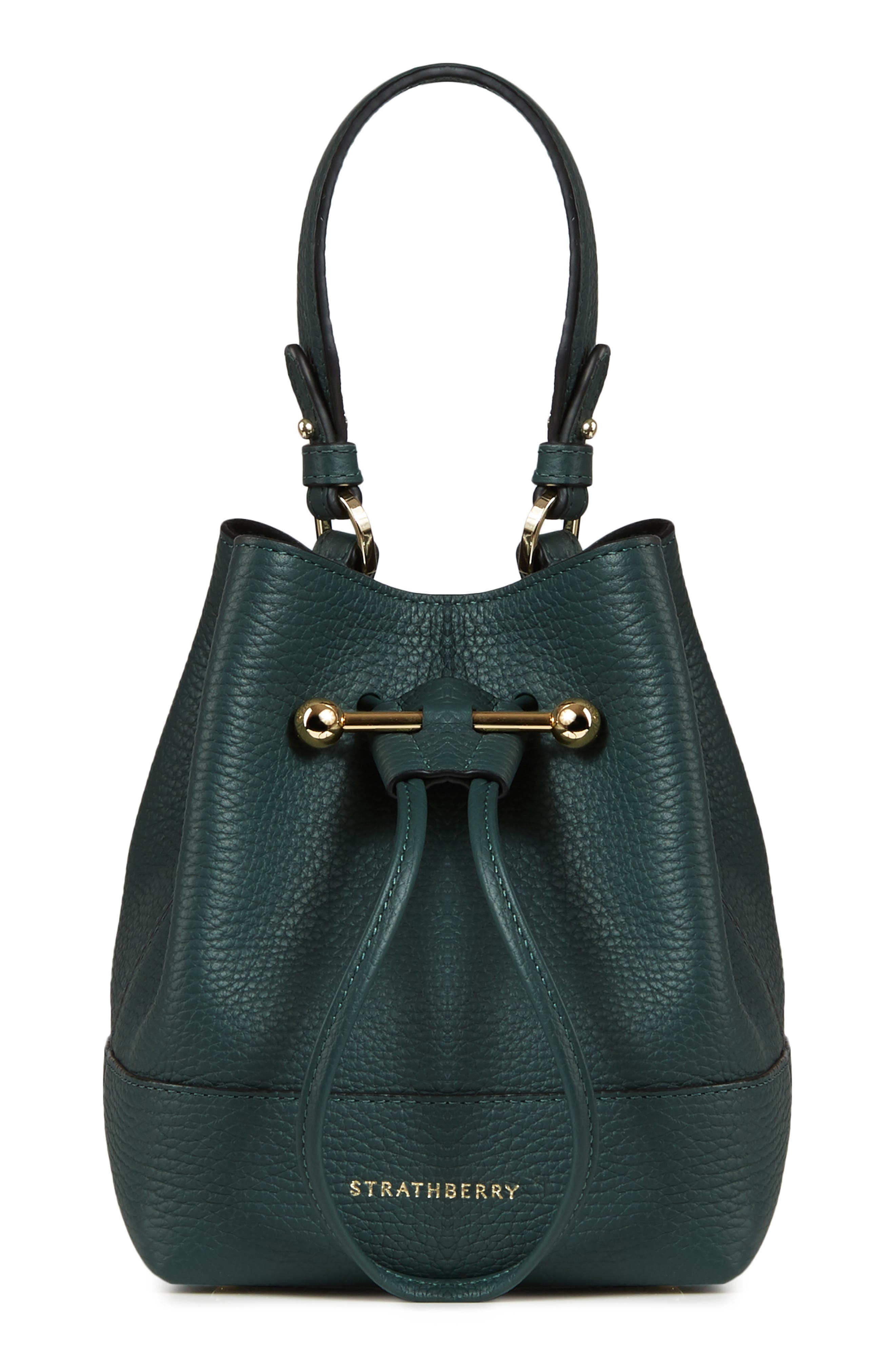 Strathberry Lana Osette Bicolor Leather Crossbody Bucket Bag, Main, color, 