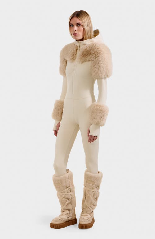Rudsak Myla Catsuit With Faux Fur In White