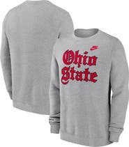 Nike Men's Nike Heather Gray Ohio State Buckeyes Old English Fleece Sweatshirt