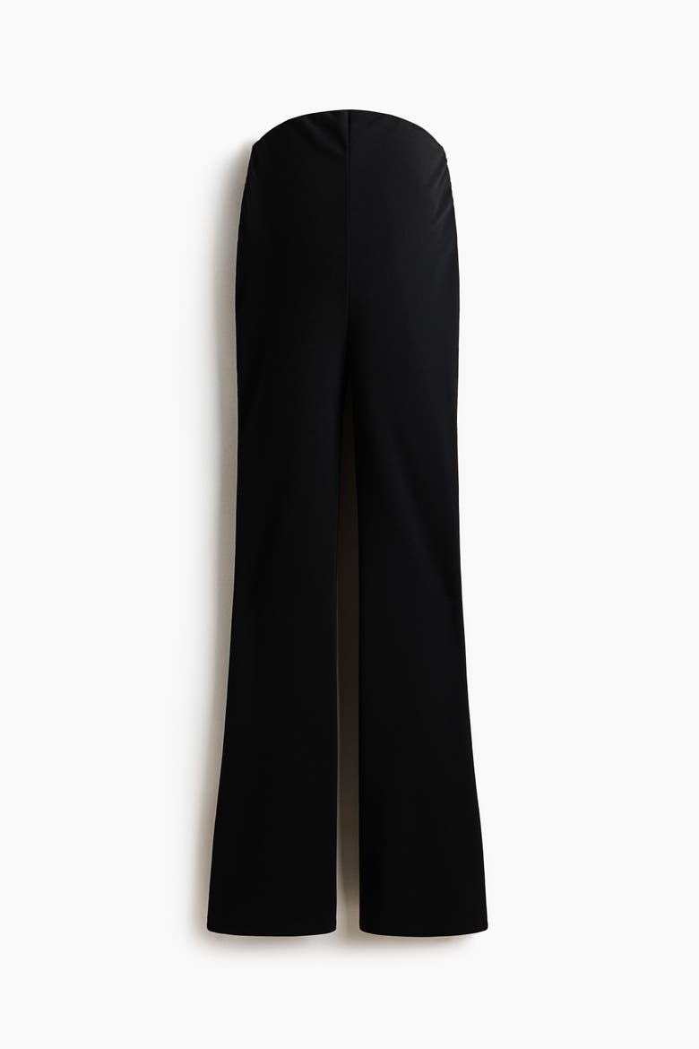 Mama Flared Ponte Leggings, Alternate, color, Black
