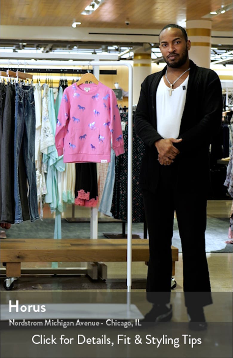 Kids' Shimmer Horses Sweatshirt, sales video thumbnail