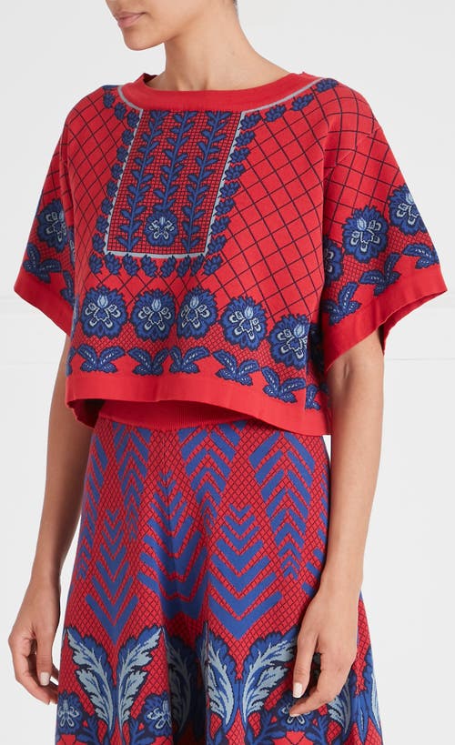 Temperley London Grid-pattern T-shirt In Red