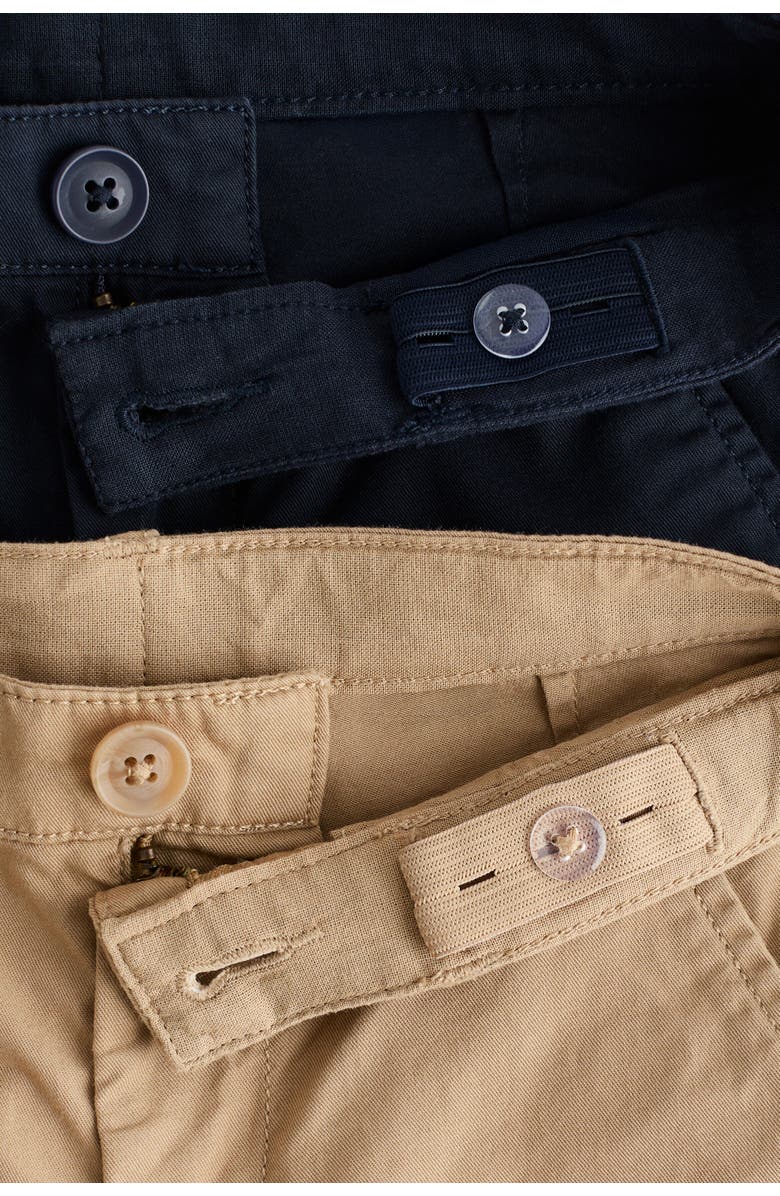 H&M 2-pack Cotton Twill Chinos, Alternate, color, Beige/Navy Blue