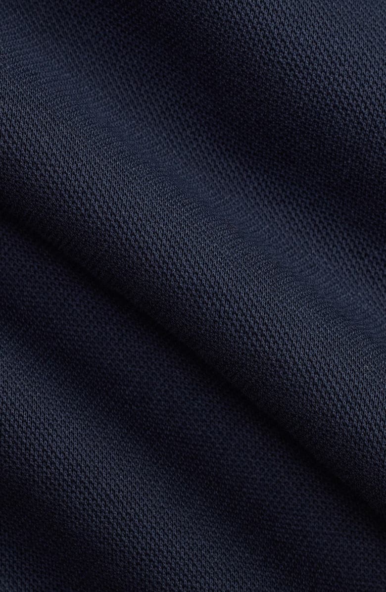 Polo Ralph Lauren Long Sleeve Double Knit Cotton Blend Camp Shirt, Alternate, color, Aviator Navy