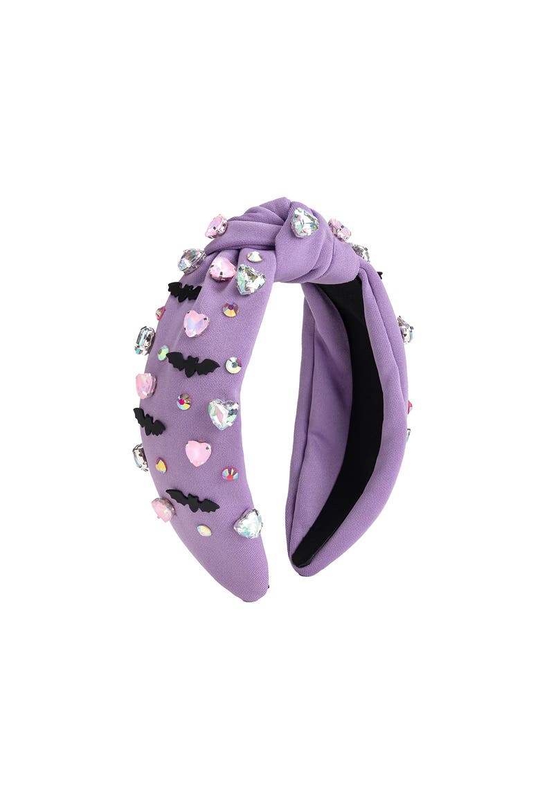 Bat Halloween Gemstone Headband, Main, color, Lavender