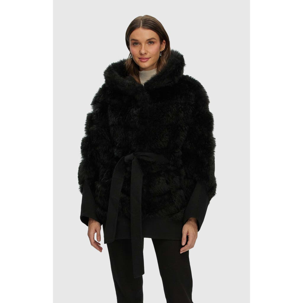 Gorski Cashmere Goat Diagonal Pattern Parka In Black