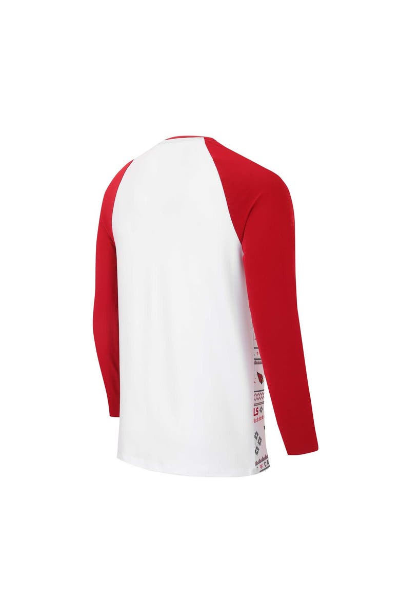 CONCEPTS SPORT Men's Concepts Sport White/Cardinal Arizona Cardinals Tinsel Raglan Long Sleeve T-Shirt & Pants Sleep Set, Alternate, color, White