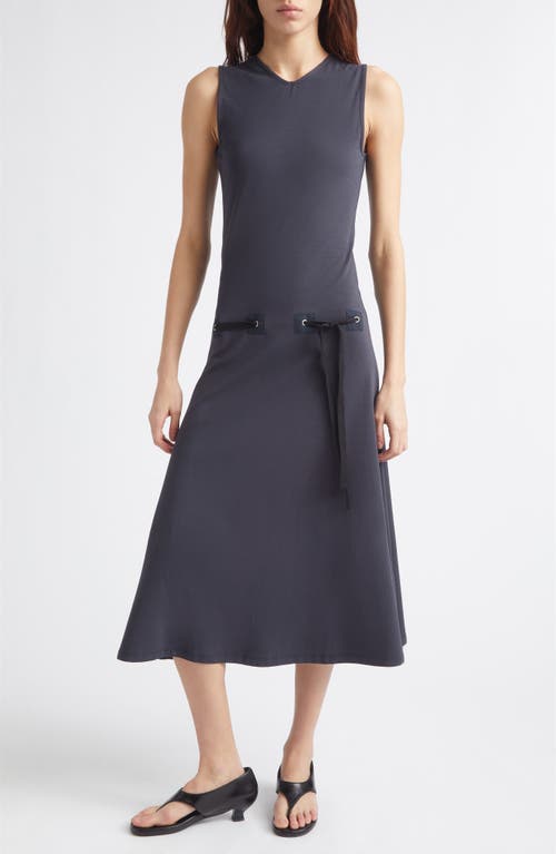 Paloma Wool Suni Drawstring Organic Cotton Knit Midi Dress in 136 - Blue at Nordstrom, Size X-Large