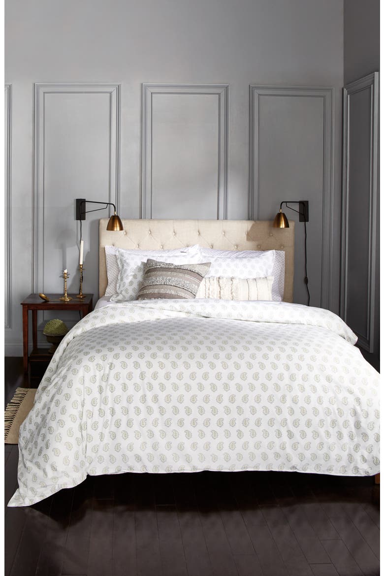 Paisley Comforter & Sham Set, Main, color, SAGE