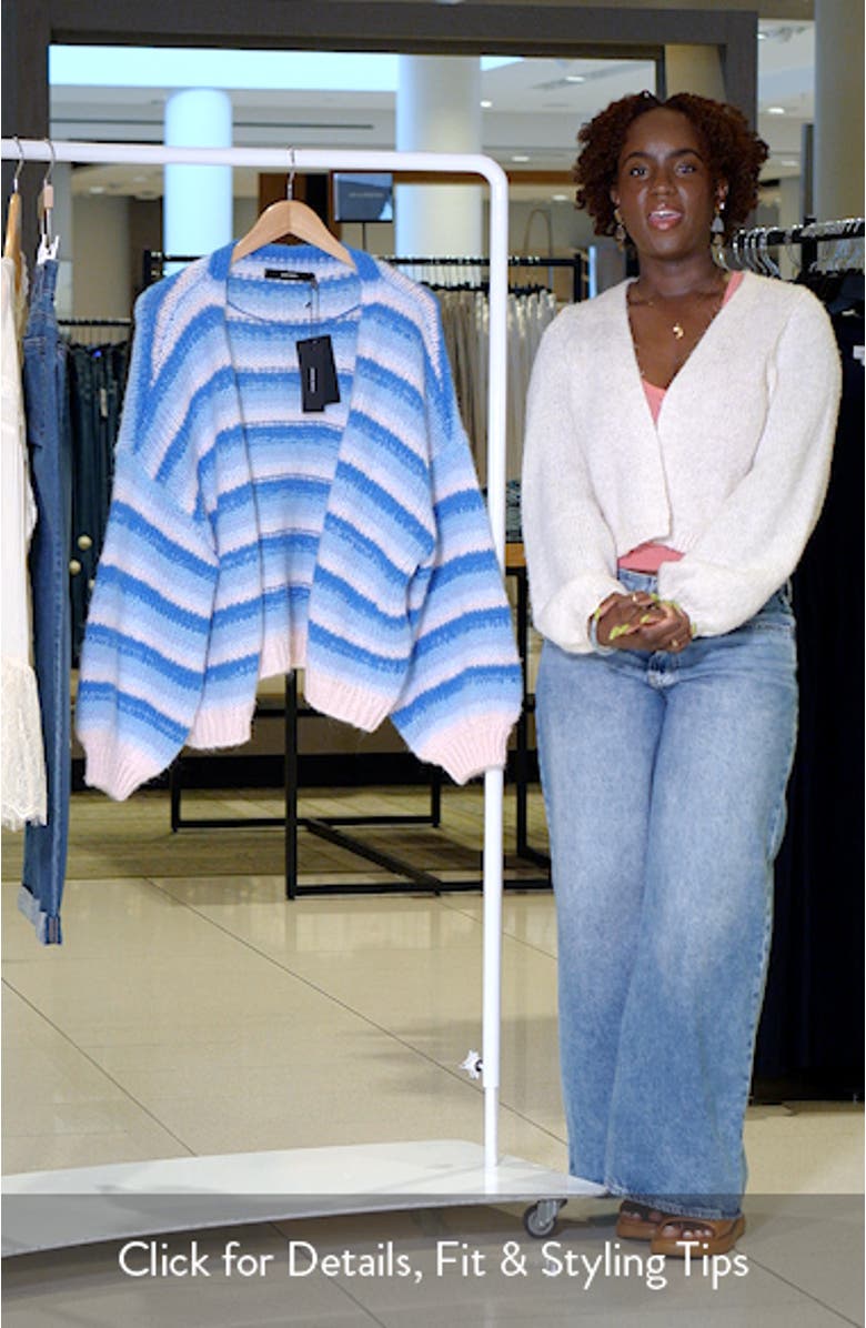 Maybe Stripe Open Front Cardigan, sales video thumbnail