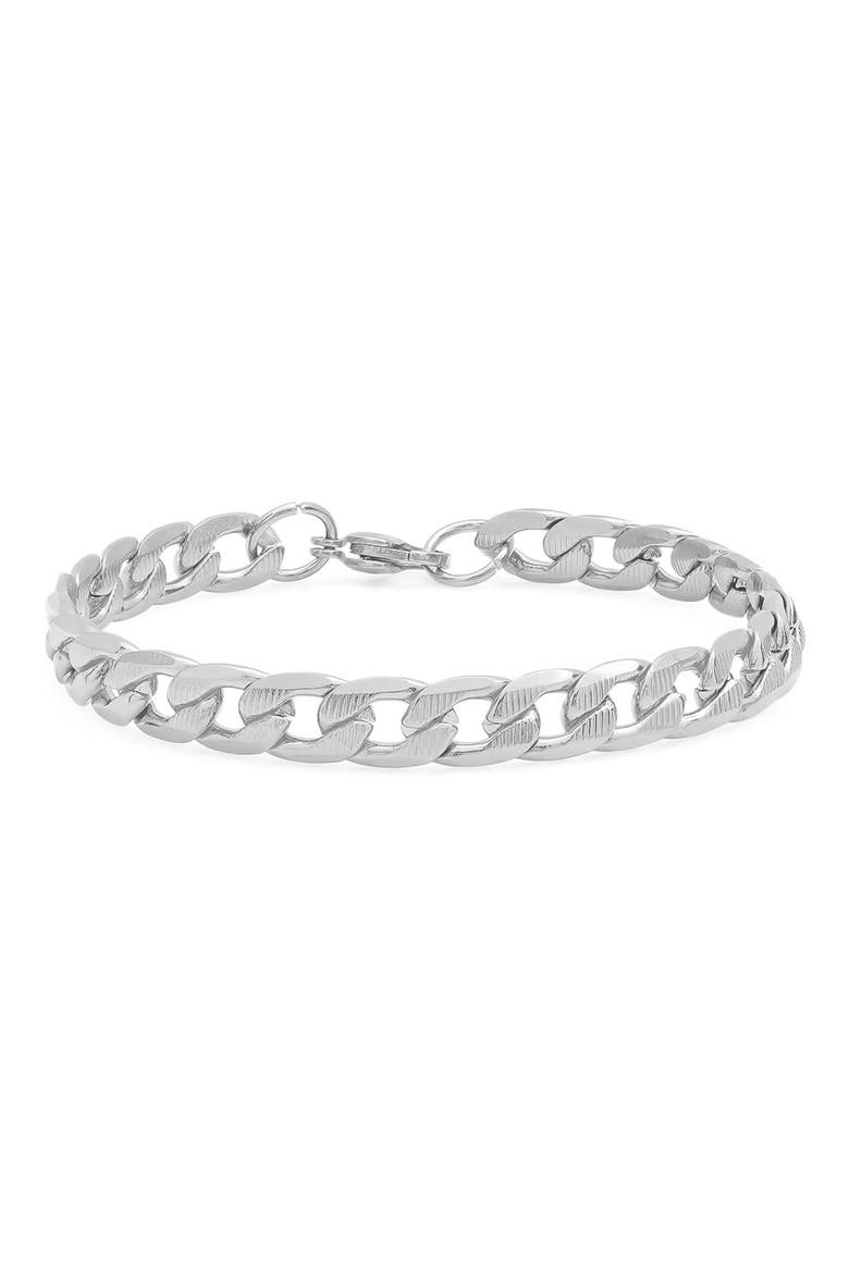 Stainless Steel Chain Link Bracelet, Main, color, METALLIC