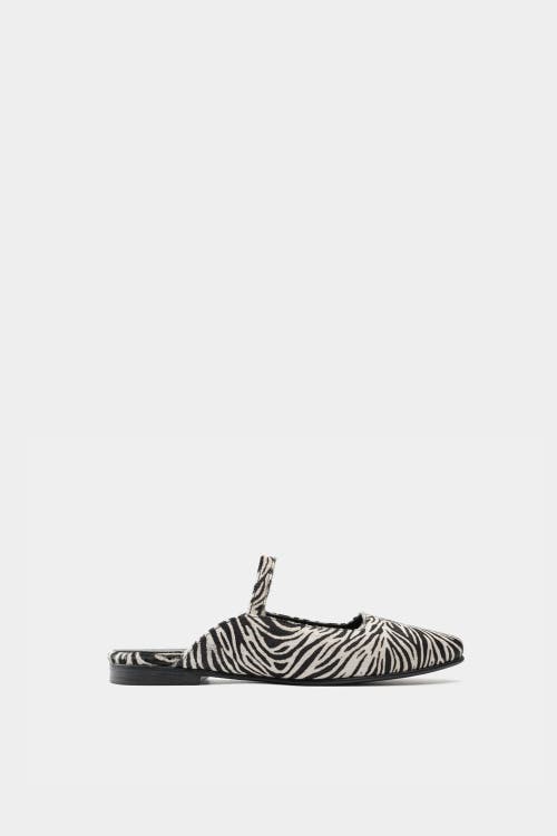 Dante Leather Ballerinas Mara Zebra In Black