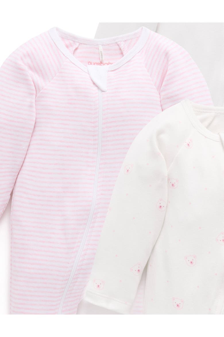4 Pack Zip Footie Girls, Alternate, color, Pale Pink Bear Pack