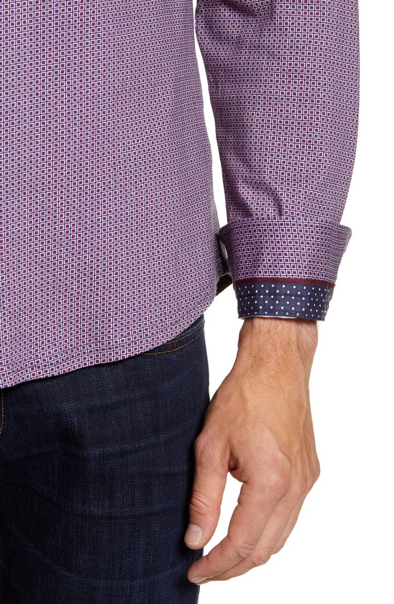 Stone Rose Regular Fit Button-Up Performance Shirt, Alternate, color,