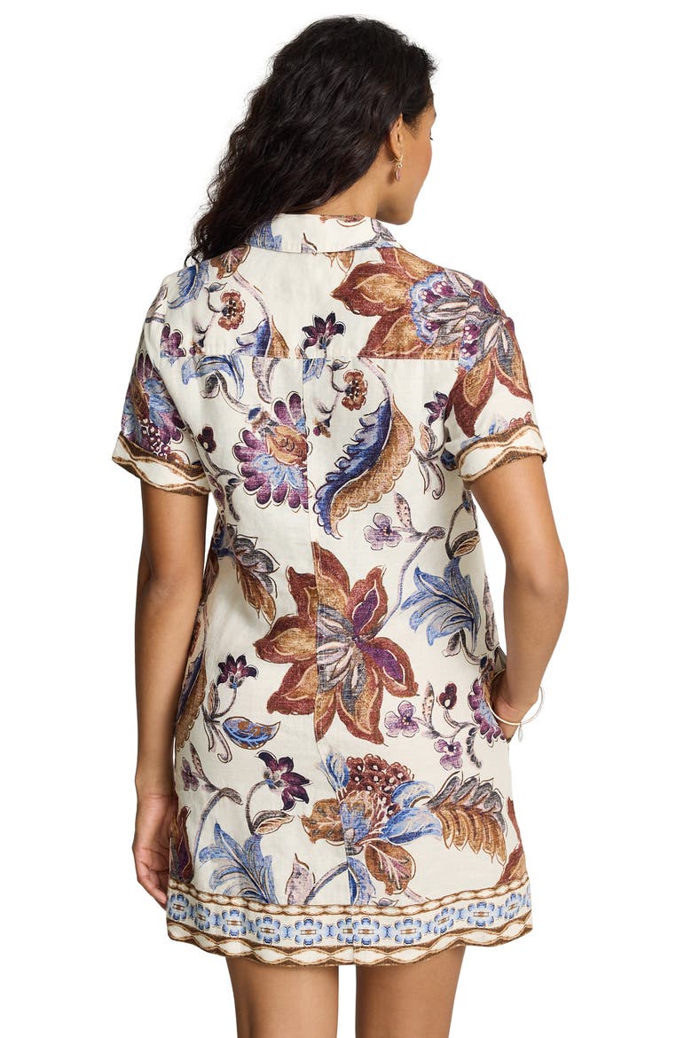 Mesa Shores Linen Shift Dress, Alternate, color, COCONUT