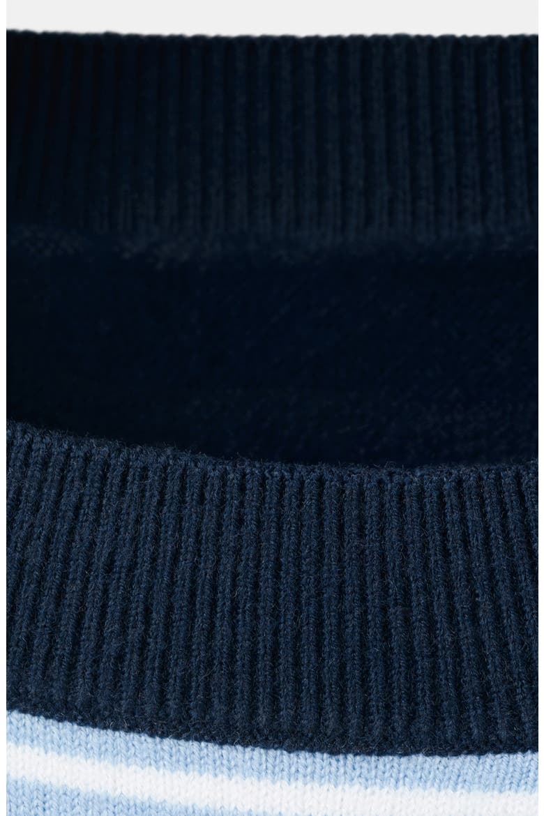 Mixed Stripe Crewneck Sweater, Alternate, color, DARK NAVY