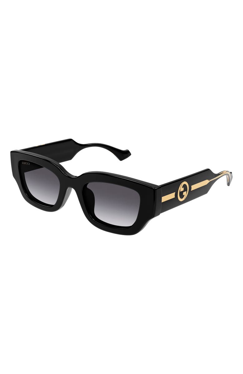 Gucci 51mm Rectangular Sunglasses, Alternate, color,