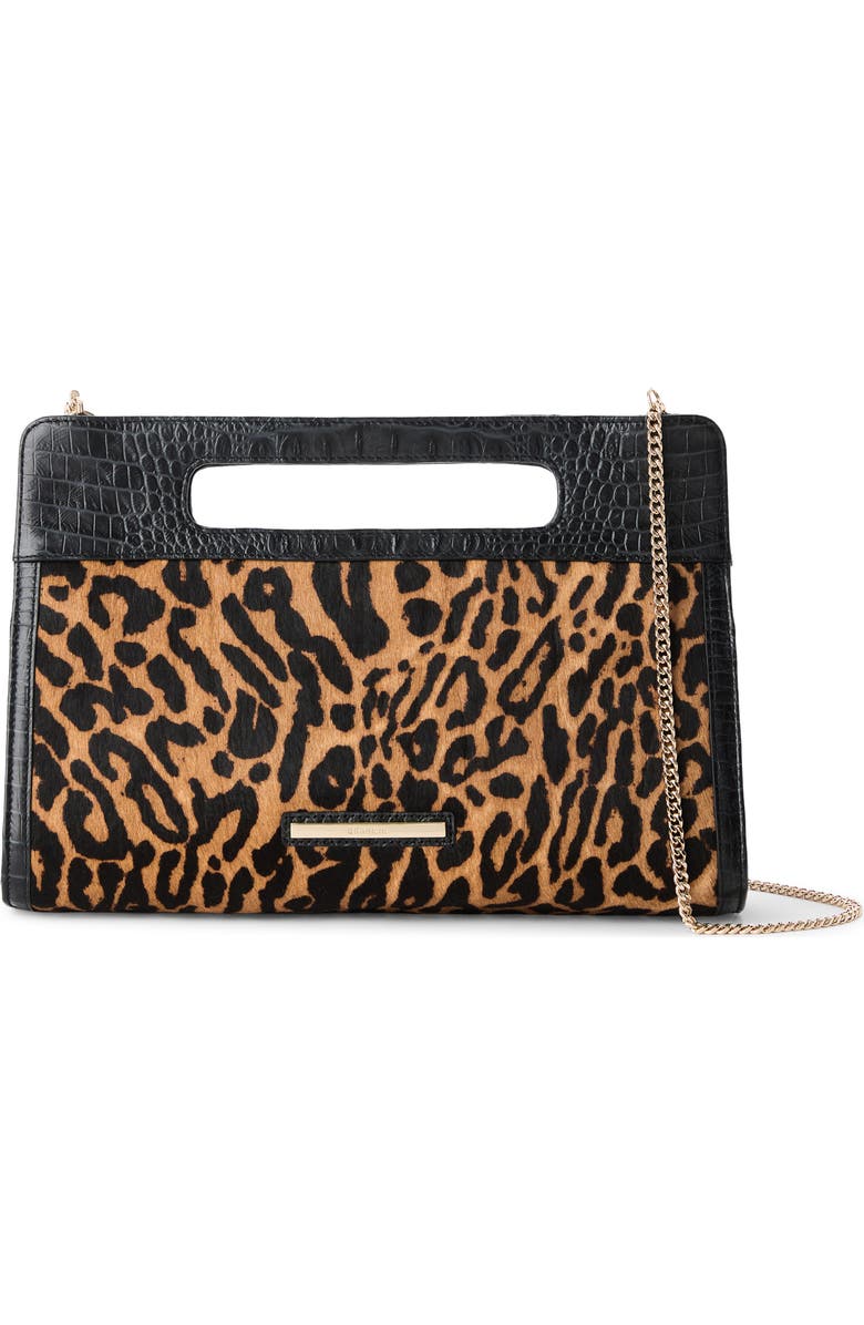 Brahmin Ravina Genuine Calf Hair Clutch, Alternate, color, Black