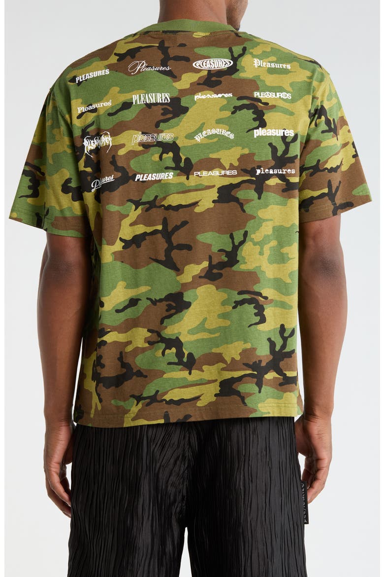 Wordmark Logo Cotton T-Shirt, Alternate, color, WOODLAND