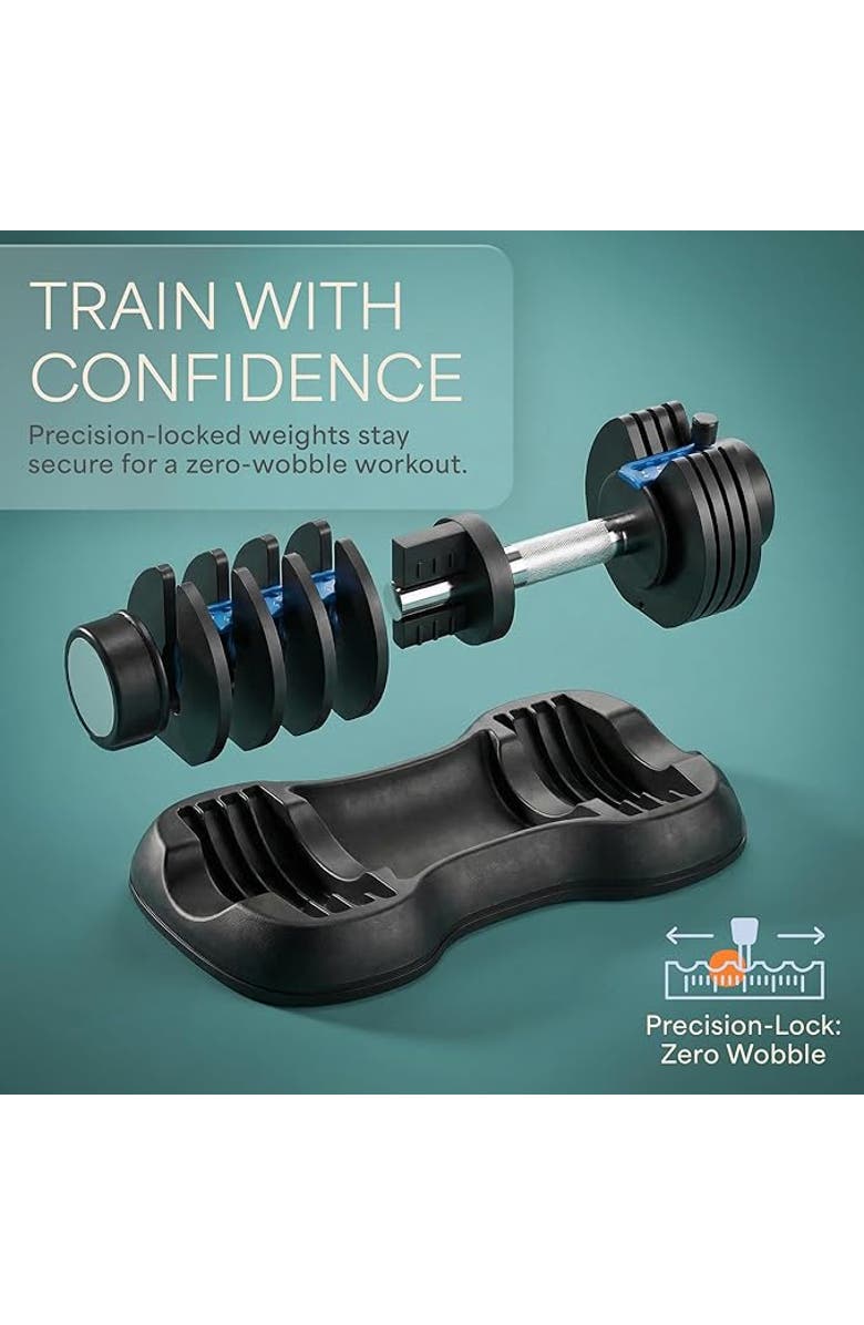 Lifepro Adjustable Dumbbell Set 25lb Quick Adjust Strength Training Weights for Home Gym, Alternate, color, 25Lb With Pin Adjust