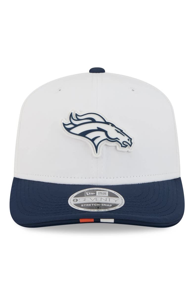 New Era Men's New Era White/Navy Denver Broncos 2025 NFL Training Camp 9SEVENTY Adjustable Hat, Alternate, color,