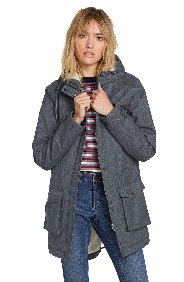 Volcom Walk on By 5K Parka, Alternate, color, 