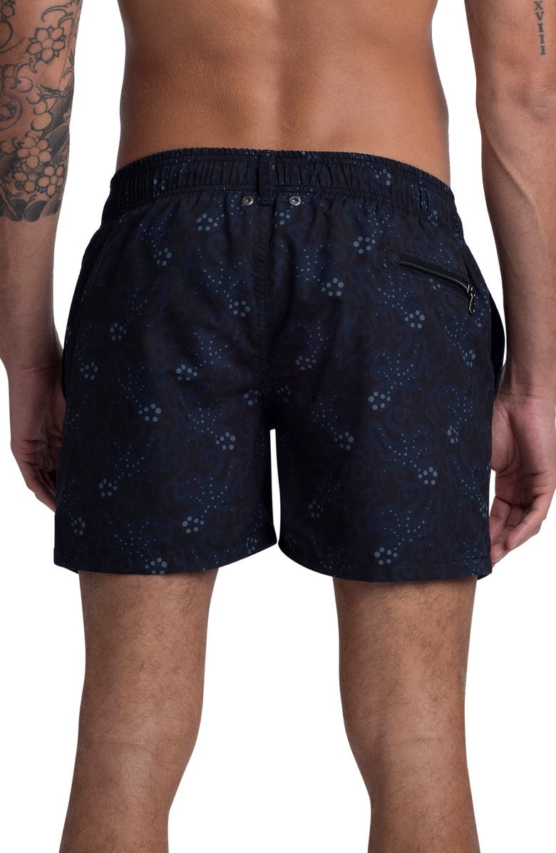 Bugatchi Octopus Shadow Print Swim Trunks, Alternate, color,