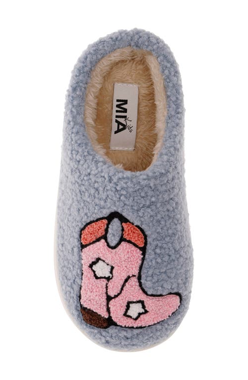 Mia Kids' Little Cozi Slipper In Blue Cowboy