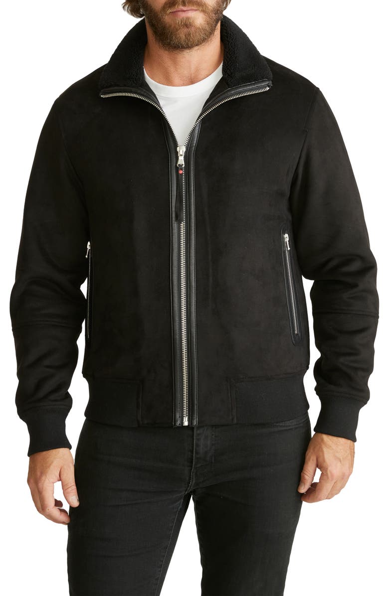 Robert Graham Faux Suede Bomber Jacket, Main, color, 