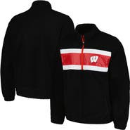 G-III SPORTS BY CARL BANKS Men's G-III Sports by Carl Banks Black Wisconsin Badgers Pinch Runner Half-Zip Top