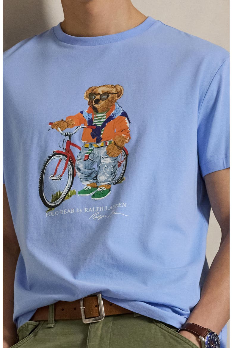 Classic Fit Polo Bear Jersey Graphic T-Shirt, Alternate, color, AUSTIN BLUE- SUMMER BEAR
