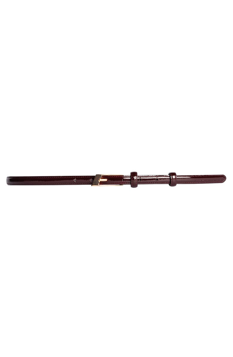BLACK SUEDE STUDIO Slanted Belt, Main, color, Raisin