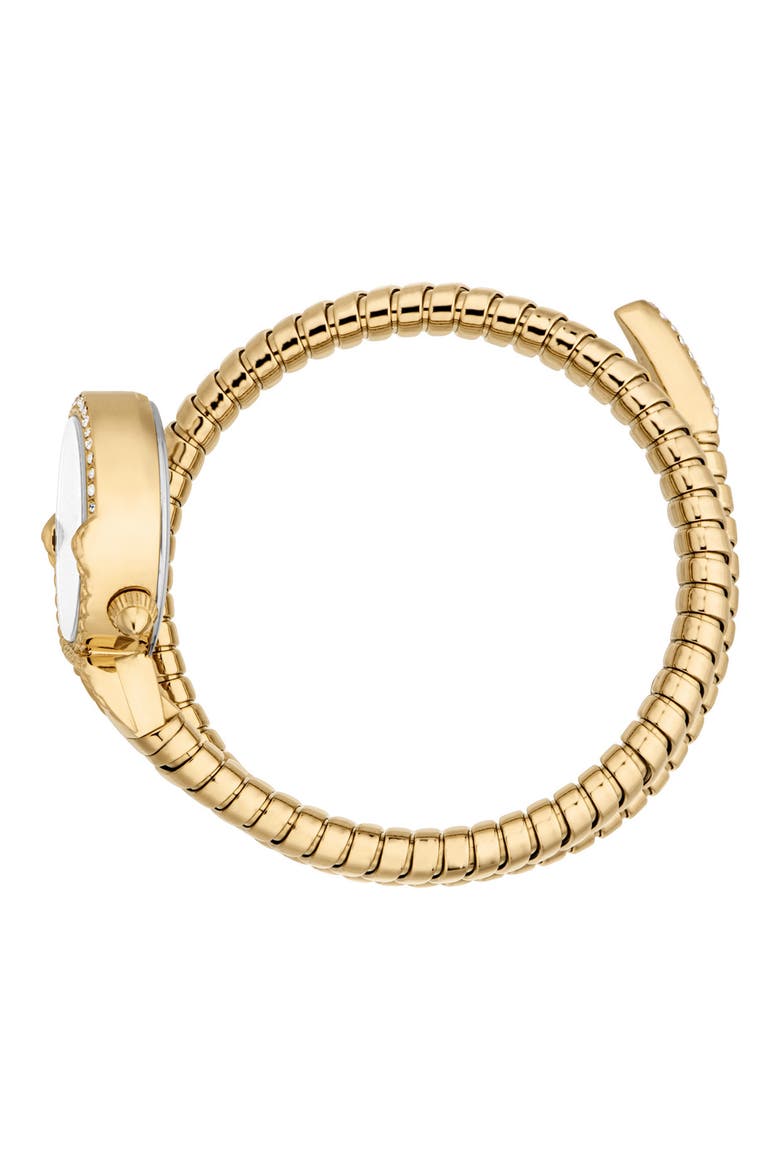 Radiosa Snake Wraparound Bracelet Watch, 22mm, Alternate, color, GOLD