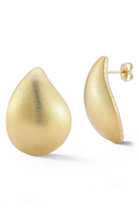 Satin Wave Stud Earrings