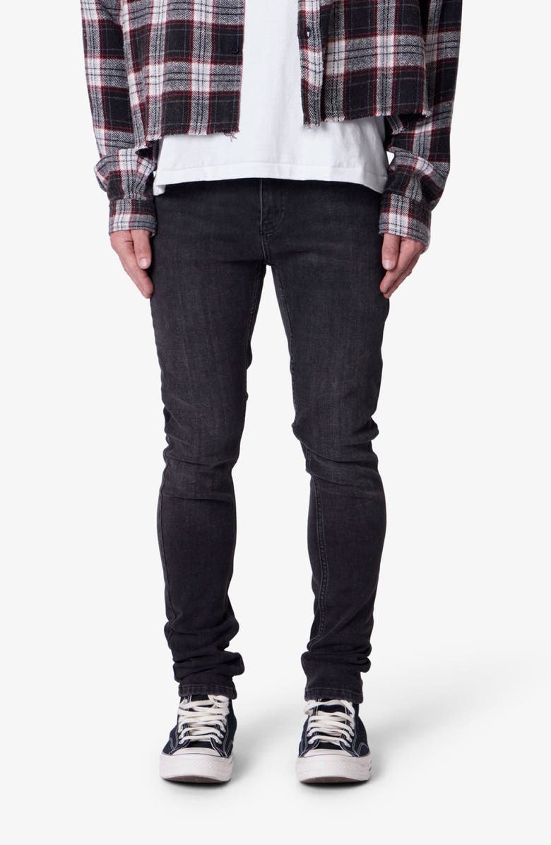 mnml Skinny Jeans, Main, color, Stone Wash Black