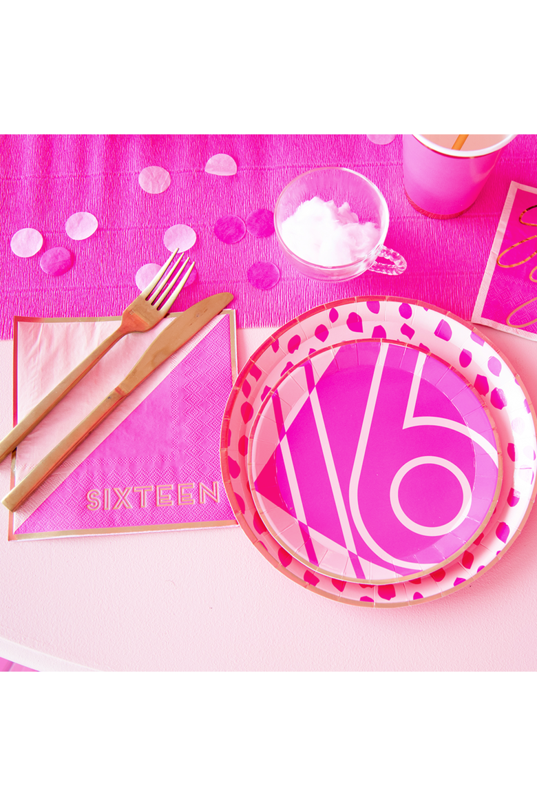 Sweet 16 Dessert Plates, Alternate, color, Assorted Pre-Pack