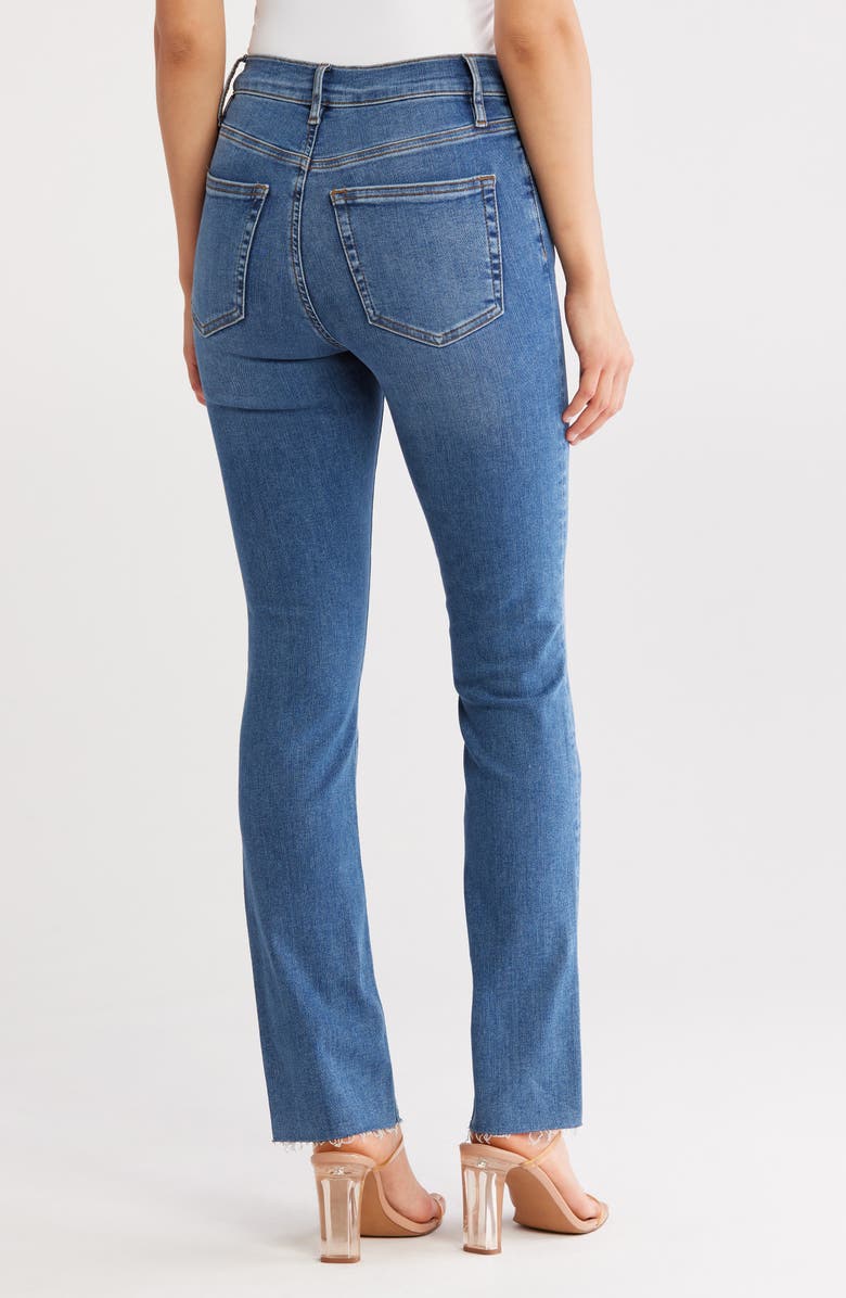 FRAME Le High Waist Straight Leg Fray Hem Jeans, Alternate, color, Mermaid