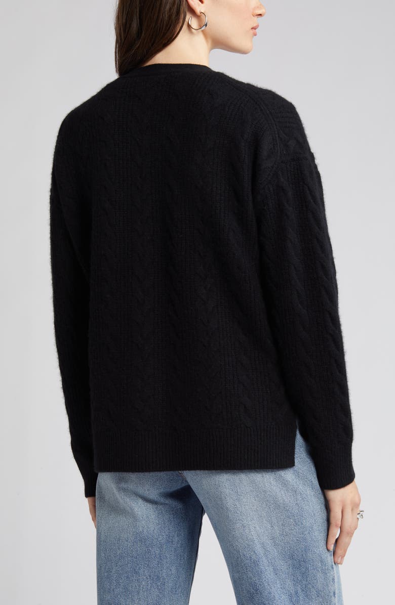 Nordstrom Signature Cashmere Cable Cardigan, Alternate, color, 
