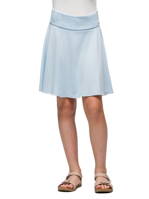 Foldover Waist Flared Knee Length Skirt