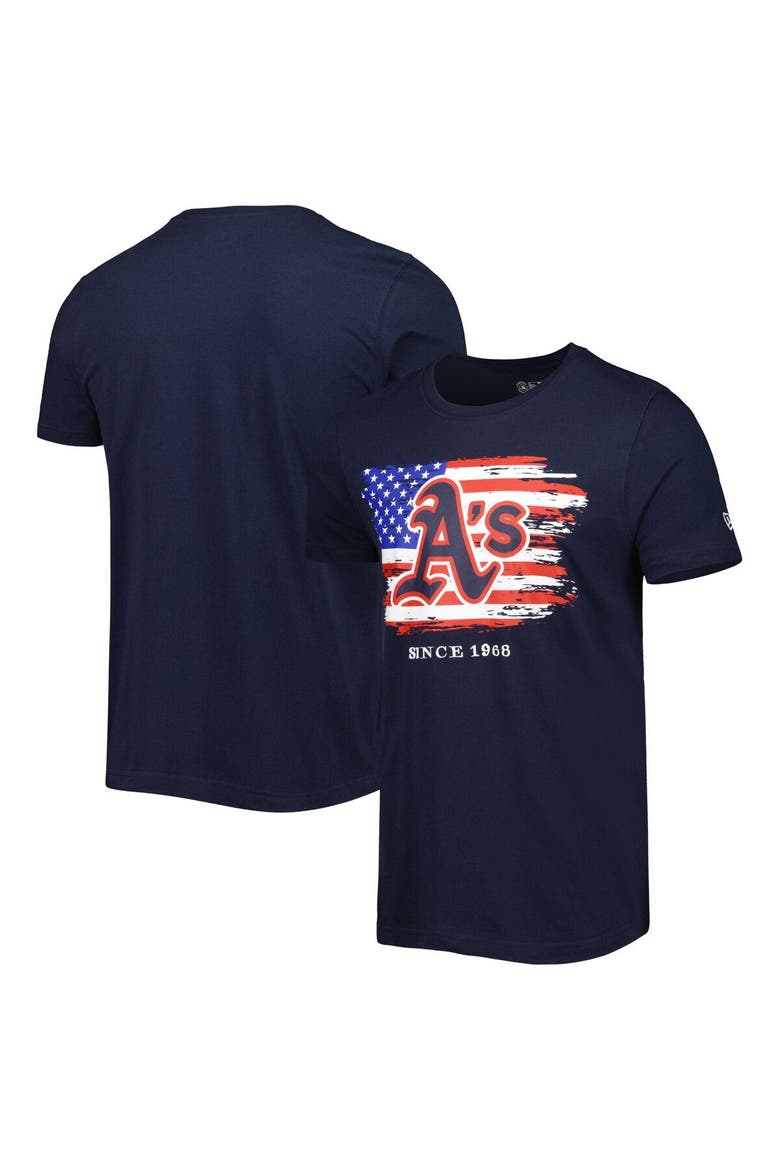 Men's New Era Navy Oakland Athletics 4th of July Jersey T-Shirt, Main, color, Navy
