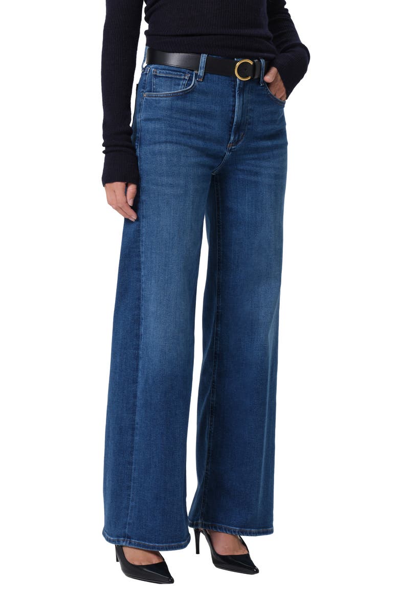 High Waist Wide Leg Jeans, Main, color, AMBRY MD INDIG