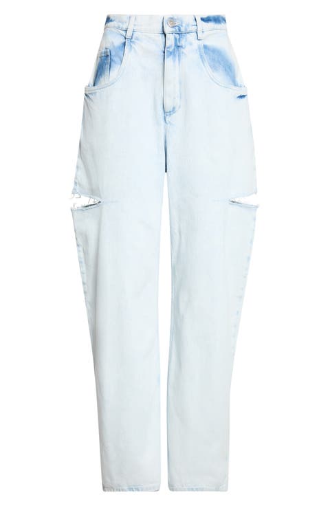 Ripped Side Cutout Jeans