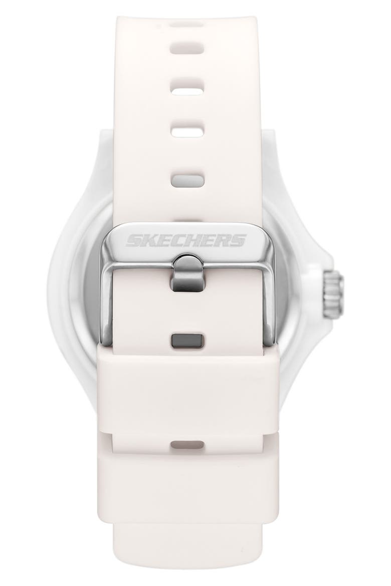 Rosencrans Silicone Strap Watch, 40mm, Alternate, color, WHITE