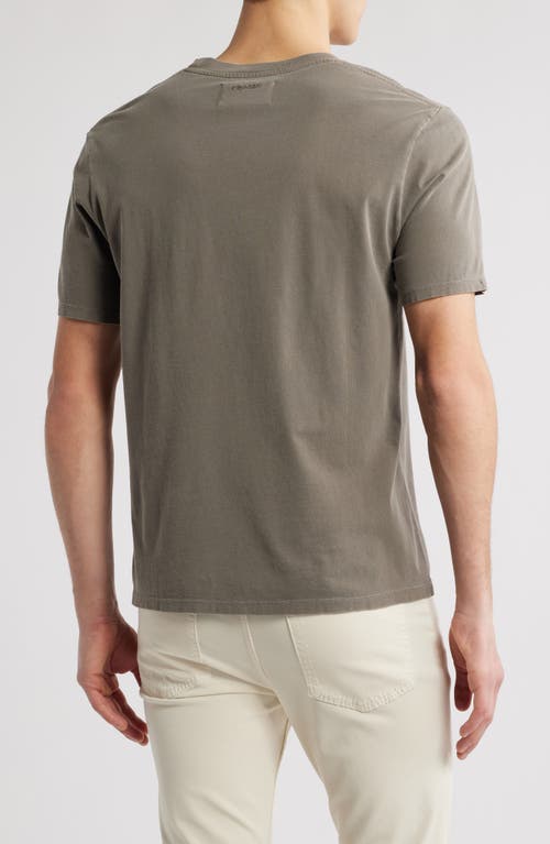 Frame Short Sleeve Light Cotton Tee Smoky Mocha In Dark Sage