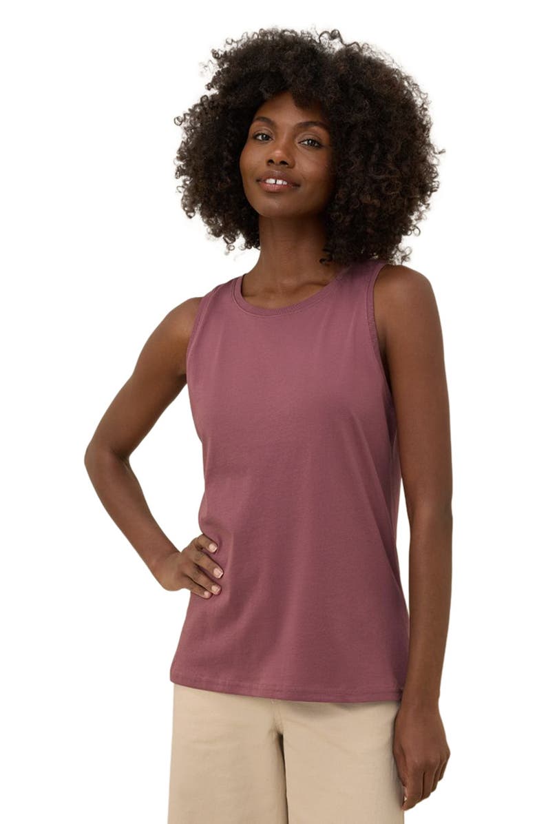 Pact Organic Cotton Softspun High Neck Tank, Alternate, color, Mauve